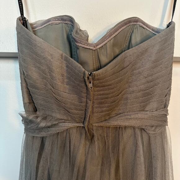 Jenny Yoo BHLDN SZ 6 Annabelle Convertible Bridesmaid Dress Formal Gown Gray - Picture 12 of 13